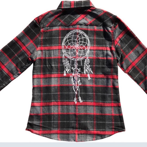 Red and Black Women's Flannel - Picture 4 of 5